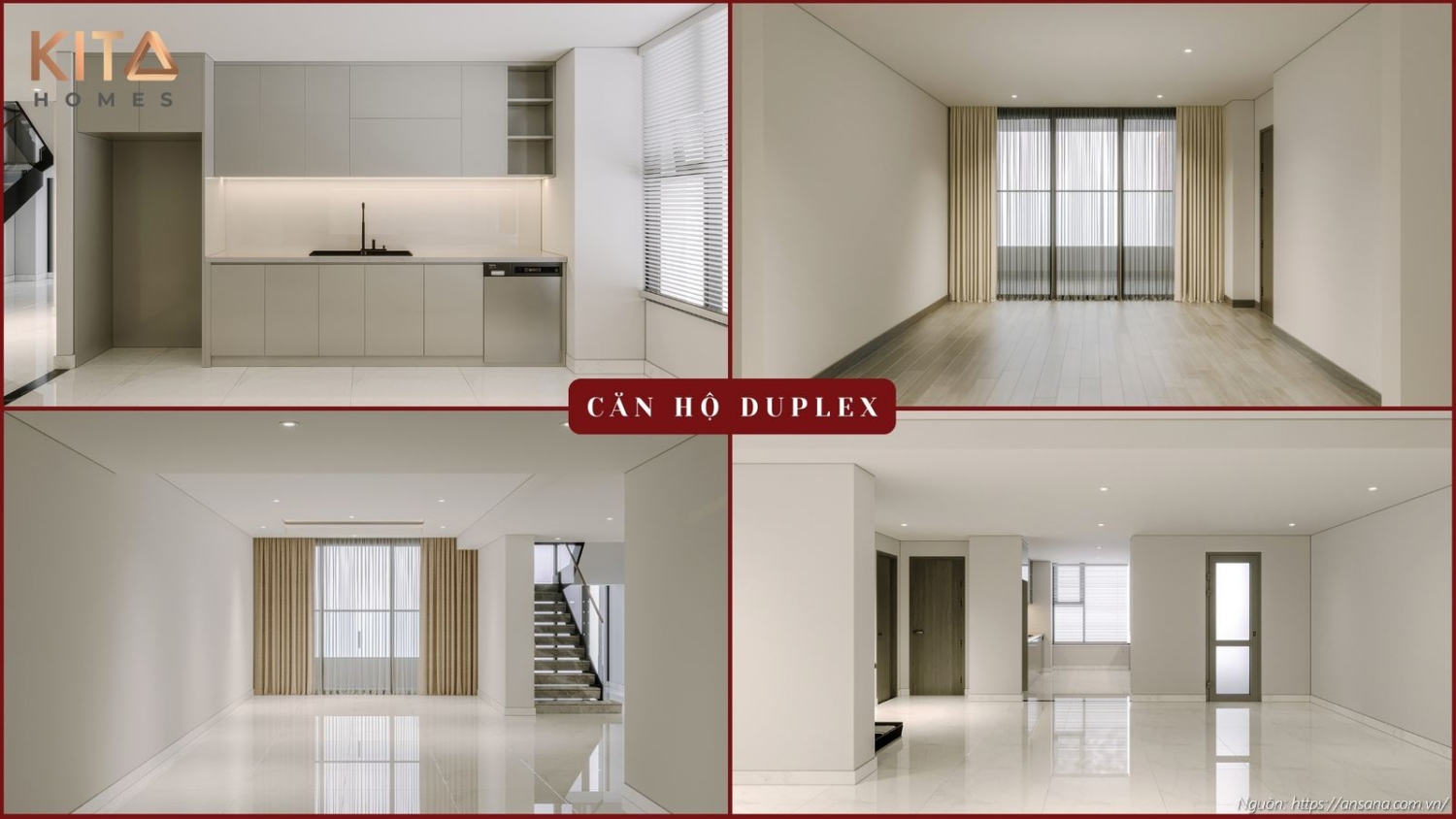 Nhà mẫu căn hộ Duplex thông tầng dự án Ansana By Kita Bình Tân mặt tiền Võ Văn Kiệt