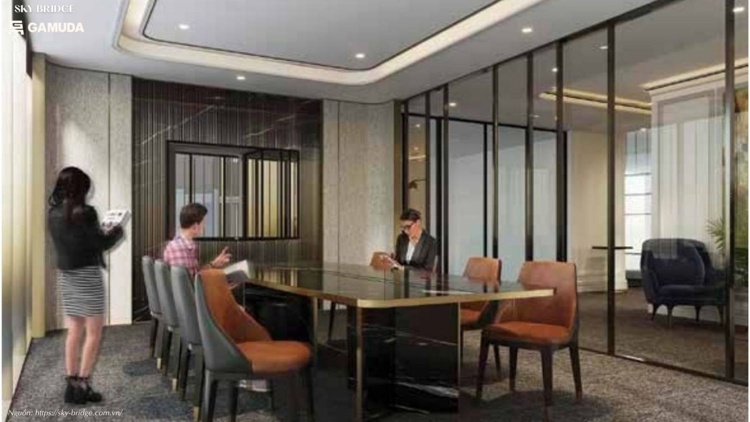 Phòng đọc sách tại chung cư SkyBridge By Gamuda Land