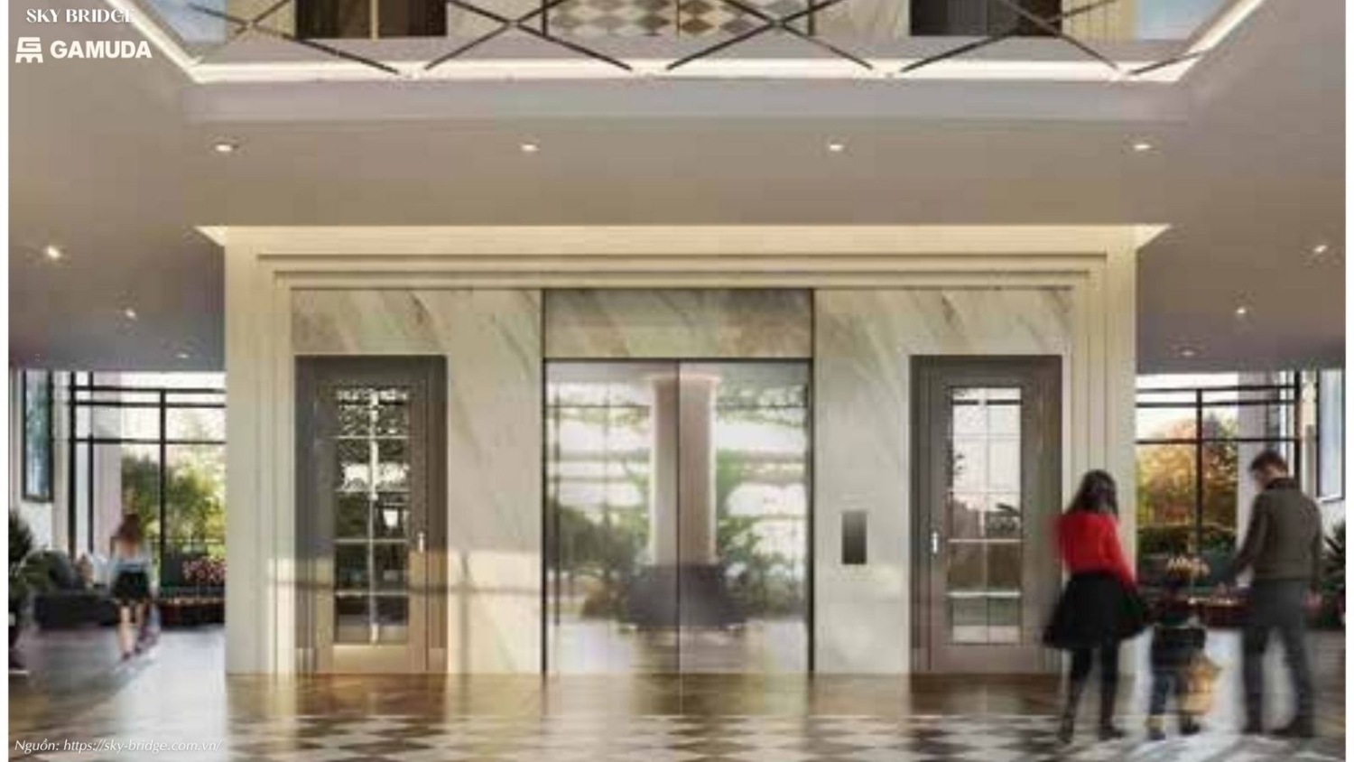 Sảnh đón dự án căn hộ chung cư SkyBridge By Gamuda Land