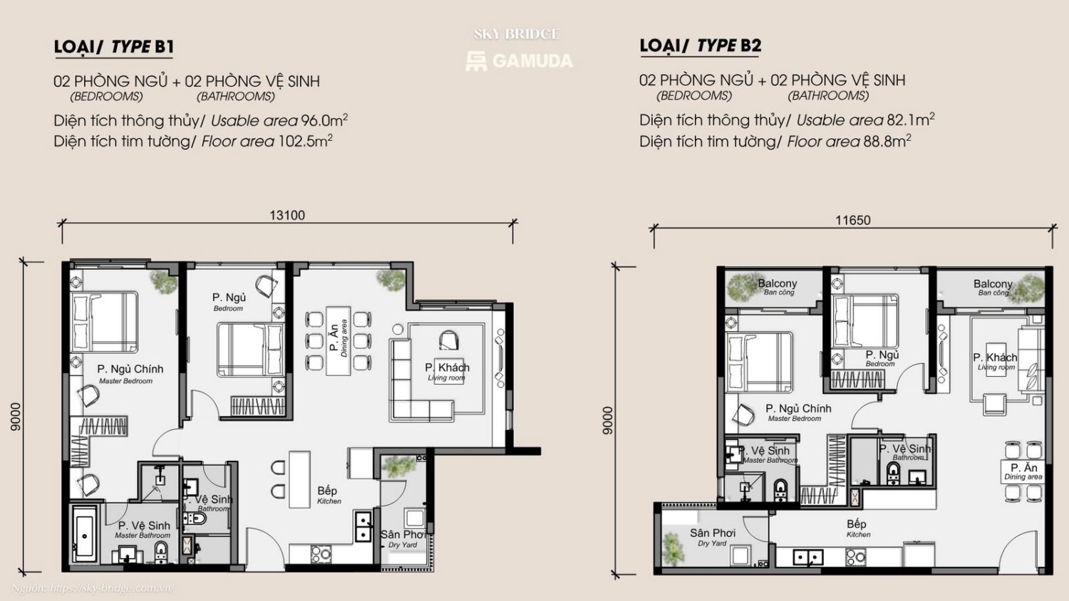 Thiết kế căn hộ hiện đại dự án SkyBridge