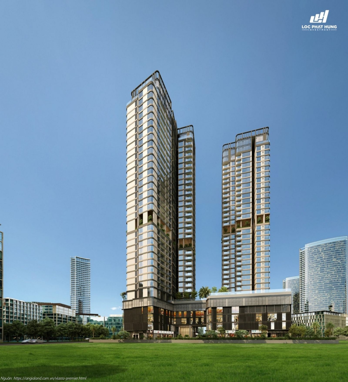 Phối cảnh tổng thể dự án căn hộ chung cư Vlasta Premier Đào Trí Quận 7